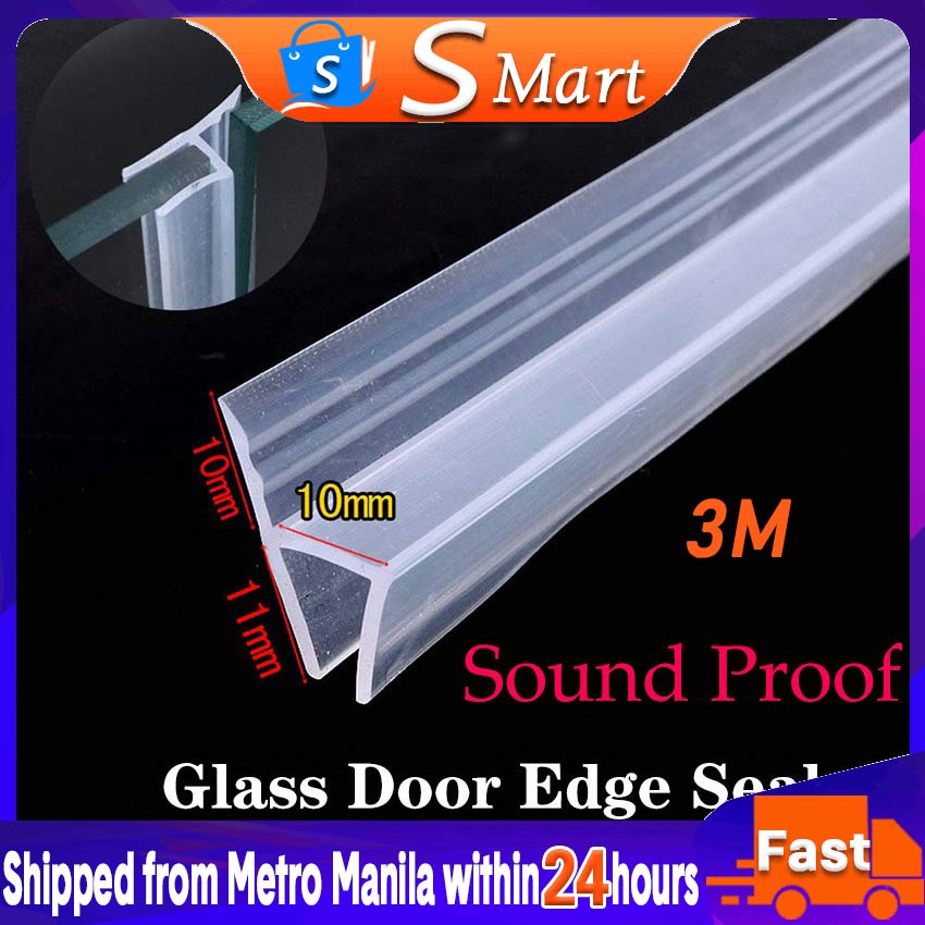 3m Glass Sealing Strip H Shape Door Seals Silicone Rubber Door Window Seal Bar Shopee Philippines