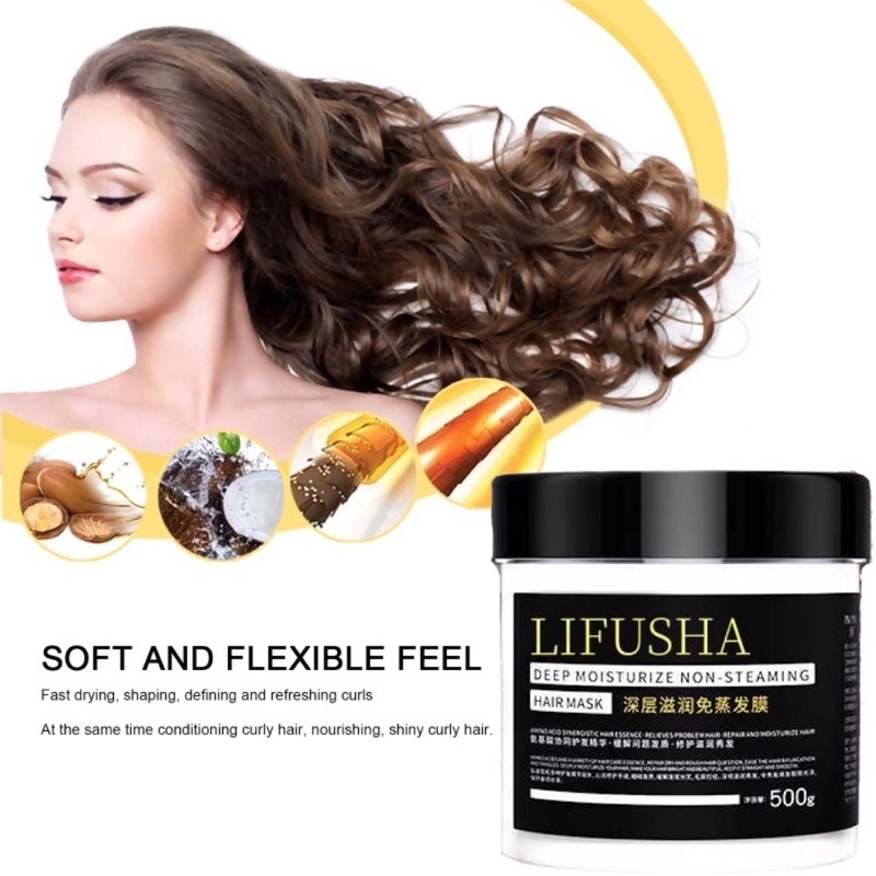 Lifusha Hair Treatment Deep Moisture Non-steaming Hair Mask 500g ...