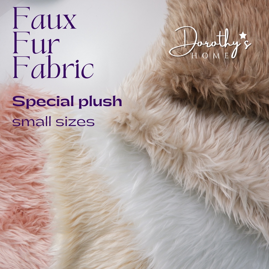 Special Plush Flatlay Faux Fur Fabric, Small Sizes for Table cover and