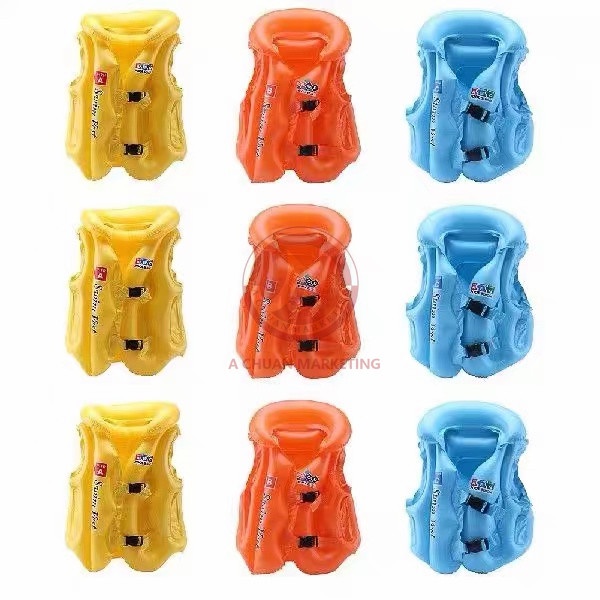 Season Kids Inflatable Safety Swim Vest Life Jacket Swimming Aid YYY