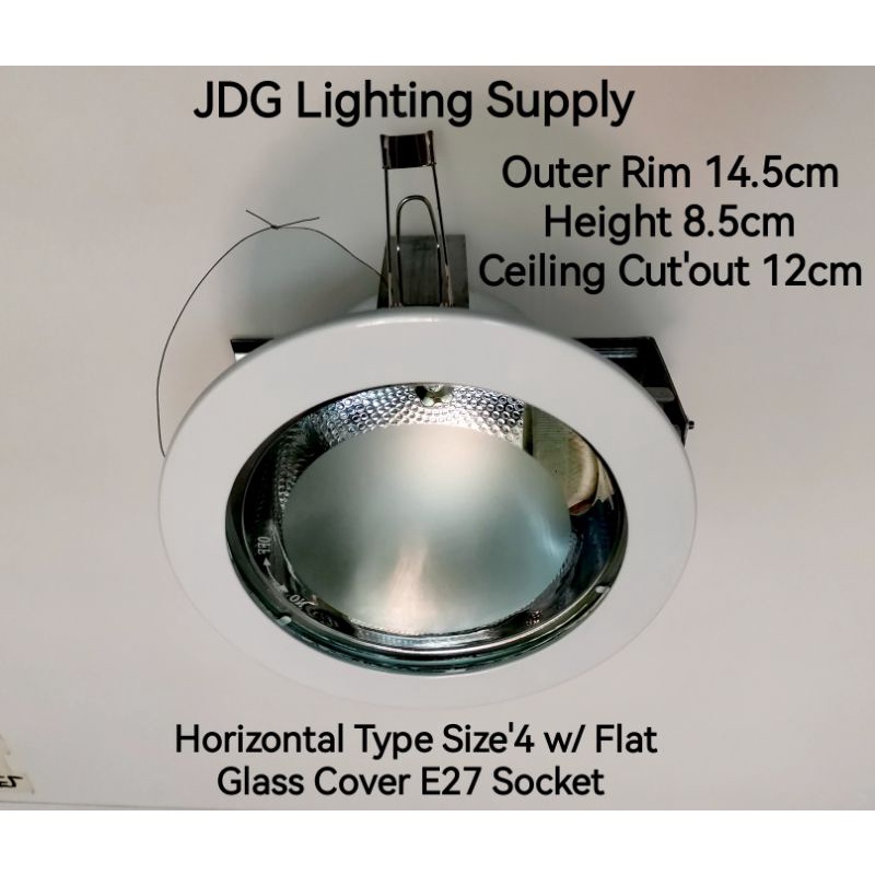 Pinlight E27 Horizontal Type w/ Flat Glass Cover Shopee Philippines