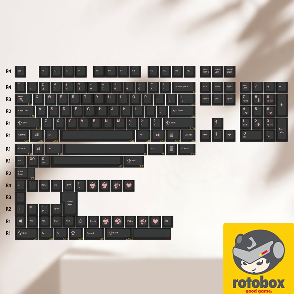 ENJOYPBT BLACK PINK ABS DOUBLESHOT KEYCAPS SET Shopee Philippines