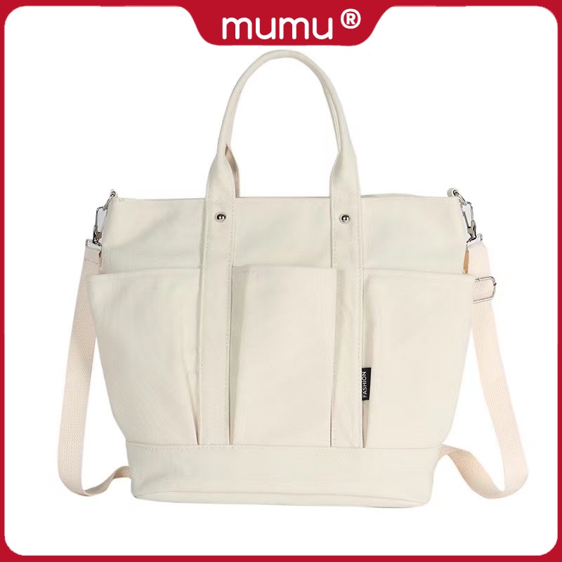 Mumu 20466 Japanese Quality Canvas Ladies Tote Bag With Zipper Sling ...