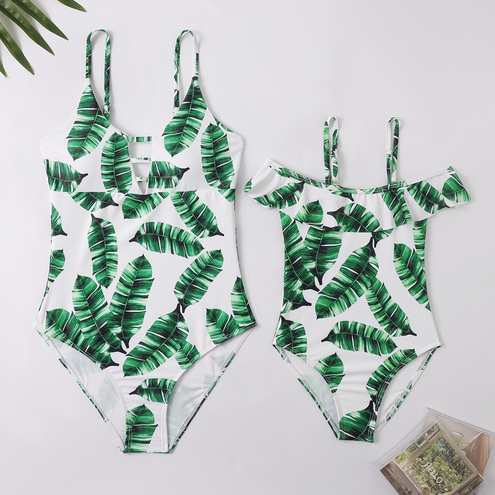 Hiheart Summer Mother and Daughter Swimwear One-Piece Swimwear Printed ...