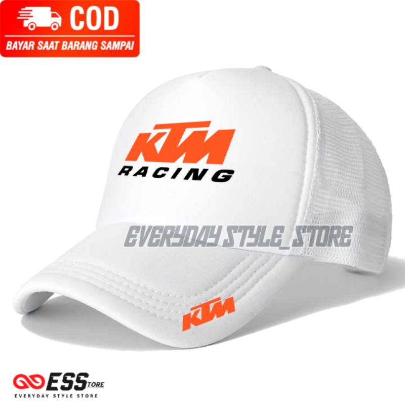 Ktm Racing Trucker Hat/ Premium Quality New White Net | Shopee Philippines