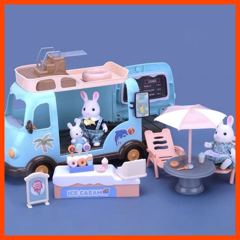 Mini Ice Cream Vending Car School Bus Toy Set | Shopee Philippines