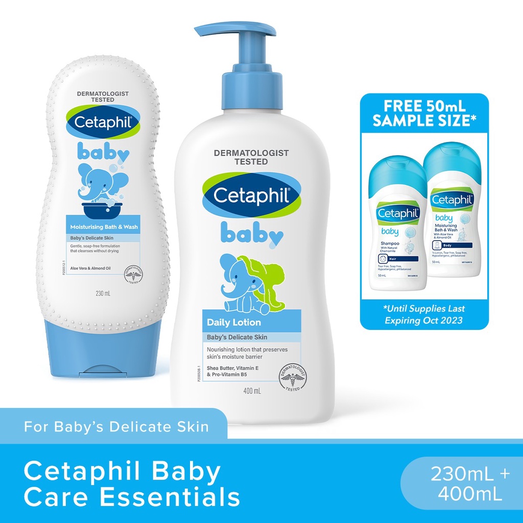 Cetaphil Baby Care Essentials (Baby Moist 230ml + Baby Lotion 400ml ...