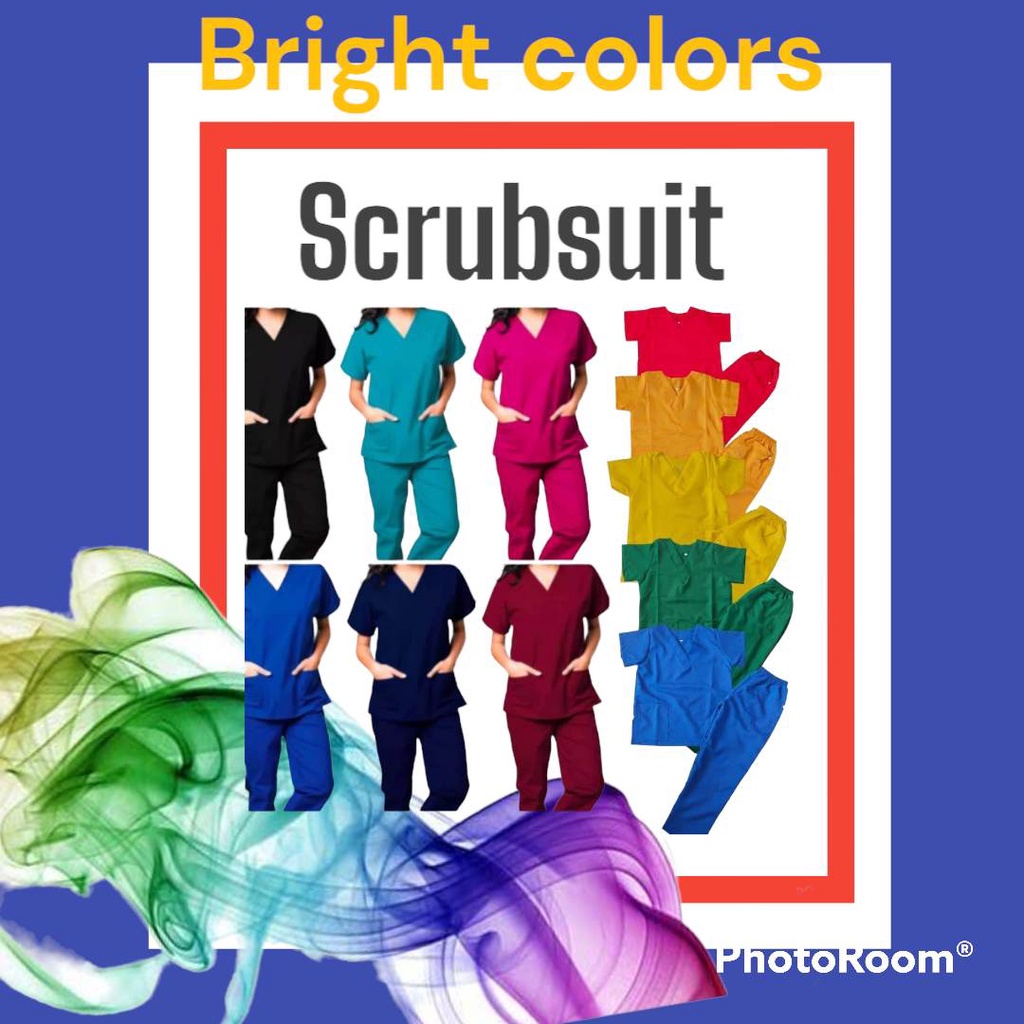 1ss New Plain Katrina Terno Scrubsuits Bright Colors Shopee Philippines