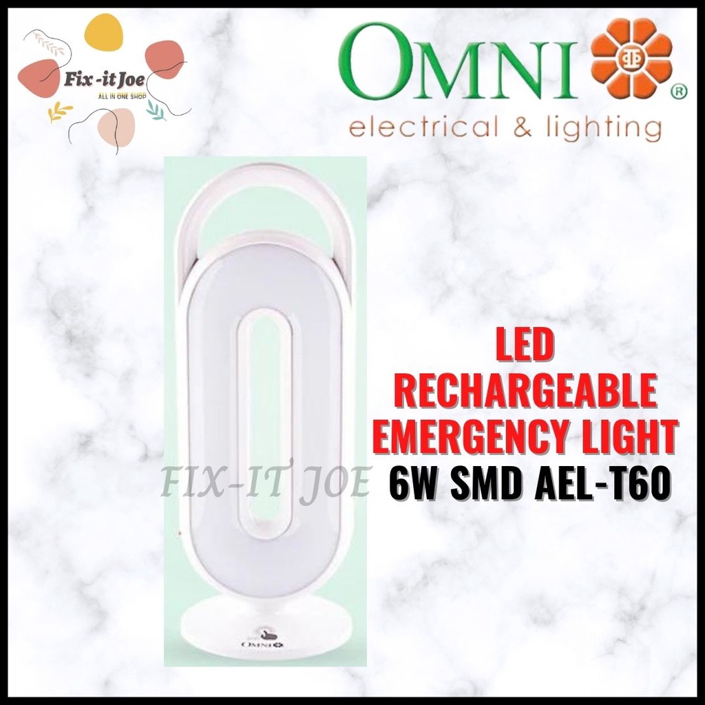 OMNI LED RECHARGEABLE EMERGENCY LIGHT 6W SMD AELT60 Shopee Philippines