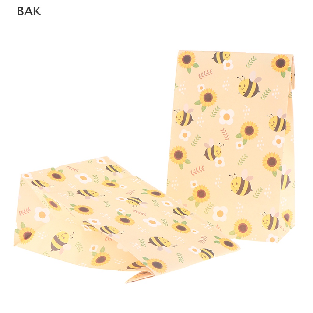 BAK 10Pcs Honey Bee Gift Bags Bumble Bee Theme Birthday Party Candy