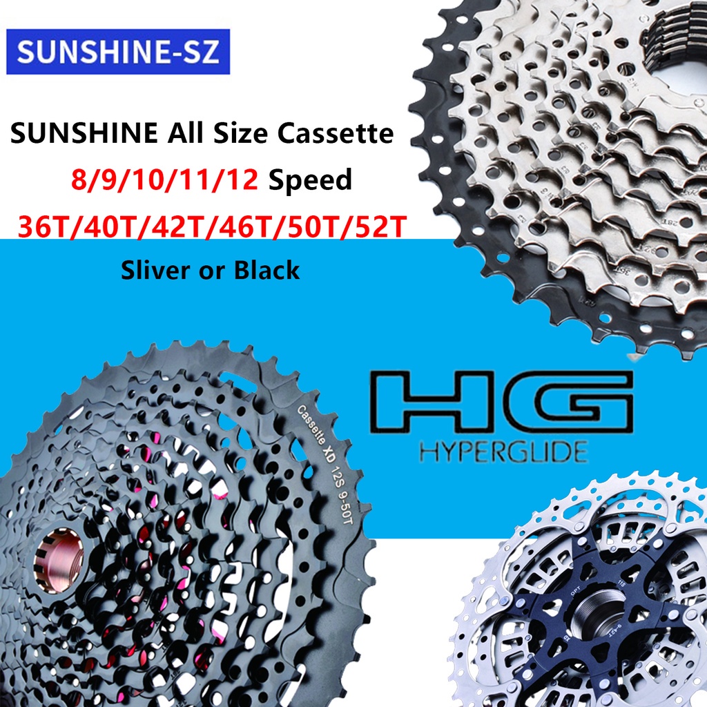 SUNSHINE 8 9 10 11 12 Speed Cogs MTB Mountain Bike Road Bike Cassette ...