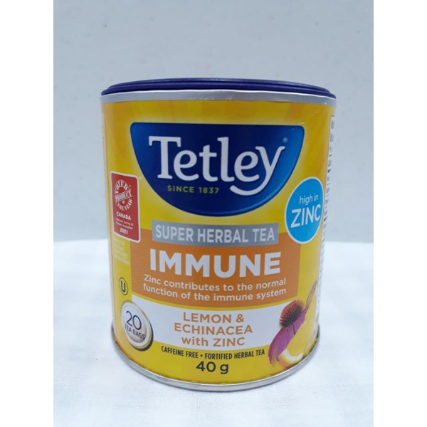Tetley Herbal Tea Lemon & Echinacea with Zinc (40g) Shopee Philippines