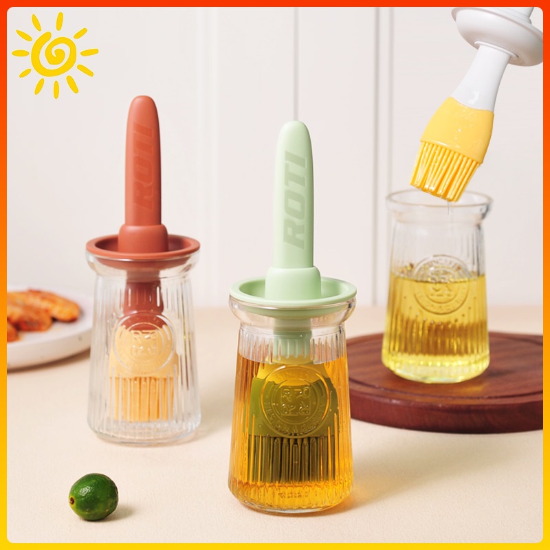 200ml Oil bottle brush Silicone brush Grill Oil Brush Food grade polypropylene silica gel and