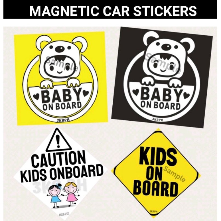 DIAMOND Car Stickers CAUTION Baby Onboard Kids Onboard
