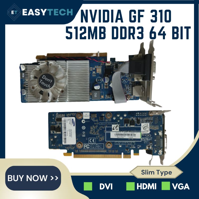 EASYTECH | NVIDIA GeForce 310 512mb 64bit ddr3 | Shopee Philippines