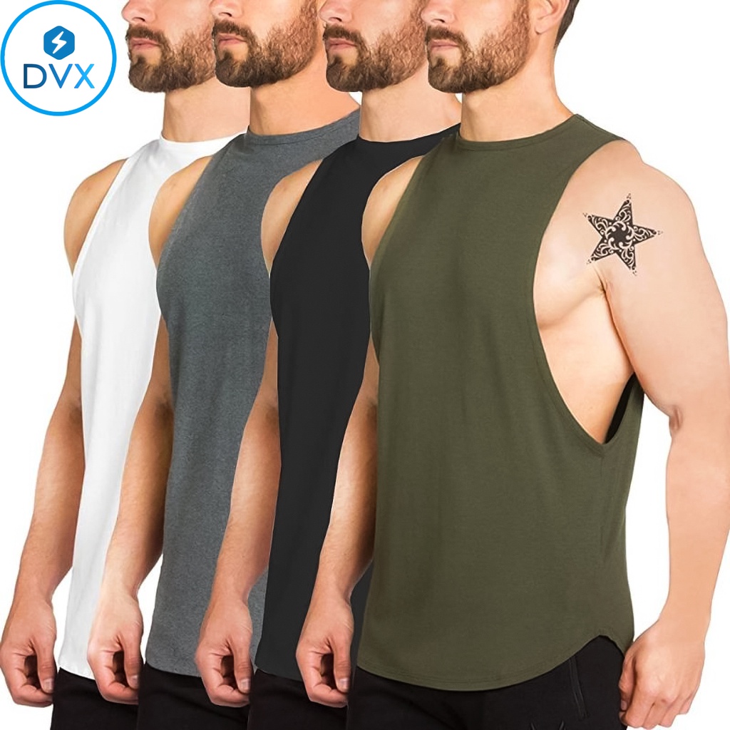 COD DVX Plain Muscle Tee Small-XL Top Tank Sports/Gym Shirt Damit Sando ...