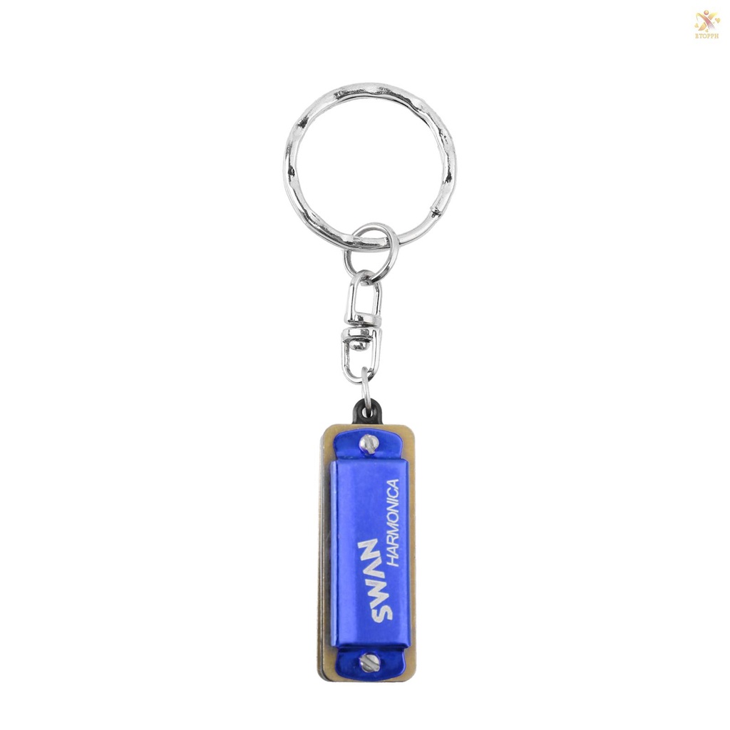 [ETOM] SWAN Keychain Harmonica 4 Holes 8 Tones Key of C Small Harmonica ...
