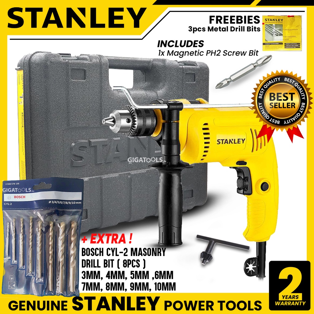 Stanley SDH600 Prof. Impact / Hammer Drill 13mm 600W with BOSCH CYL2