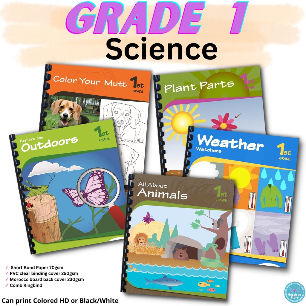 GRADE 1 (SCIENCE) Activity Workbook Worksheet Homeschool Learning