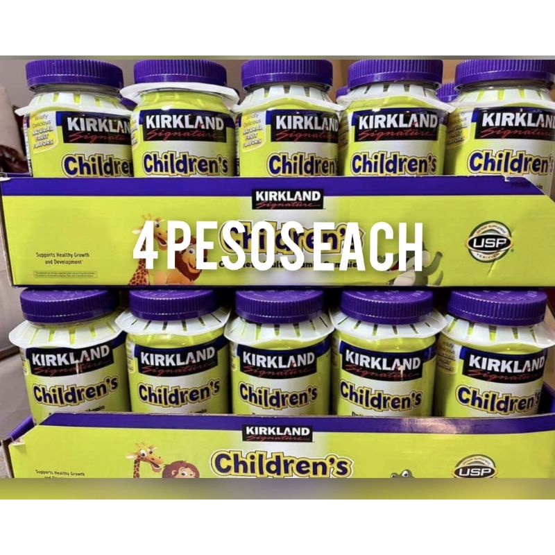 KIRKLAND CHILDREN'S DAILY MULTIVITAMIN (4PESOS EACH GUMMY) Shopee