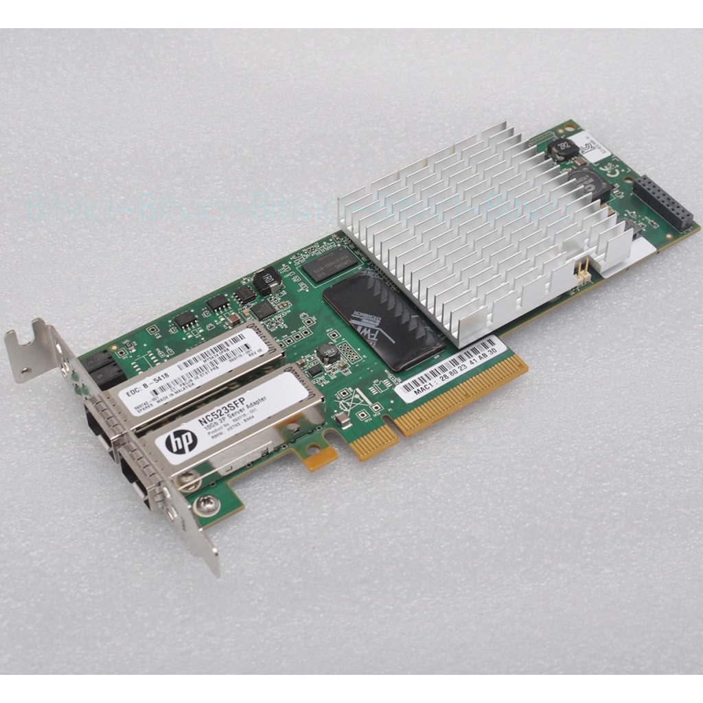 Low Profile HP NC523SFP QLE3242-HP Dual Port 10GbE PCIe Server - Foto 4
