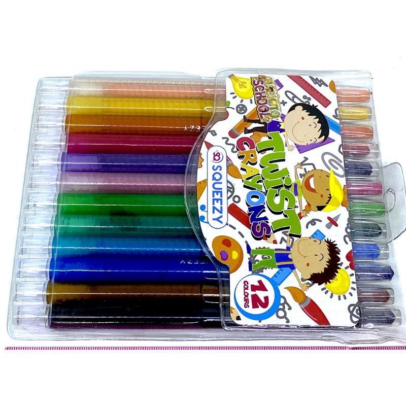 Crayon oil dry pastel crayon twist crayon 12color Long twist crayon