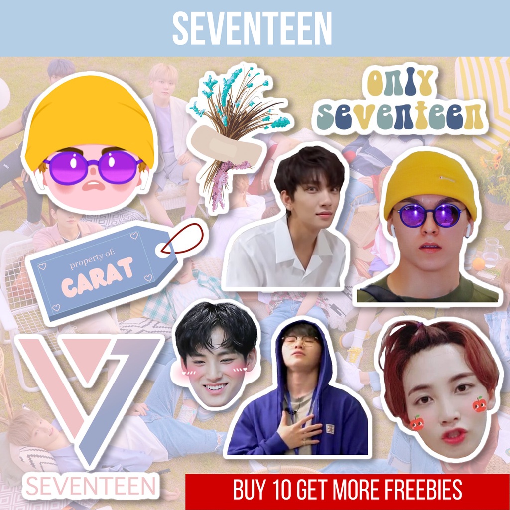 KPOP Sticker / Seventeen Carat KPOP Sticker Laminated Vinyl Waterproof ...