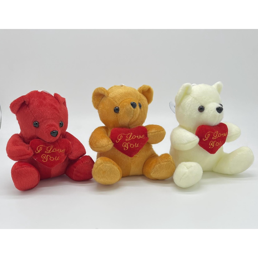 Teddy Bear With Heart Valentines Bukin Stuff Toy 7 Inches I love You ...