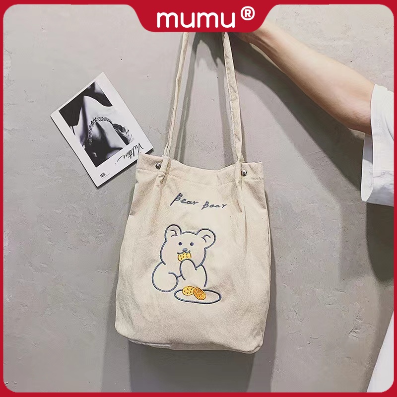 Mumu 3023 Korean Cute Bear Women Tote Bag Top Handle Shoulder Bags For ...