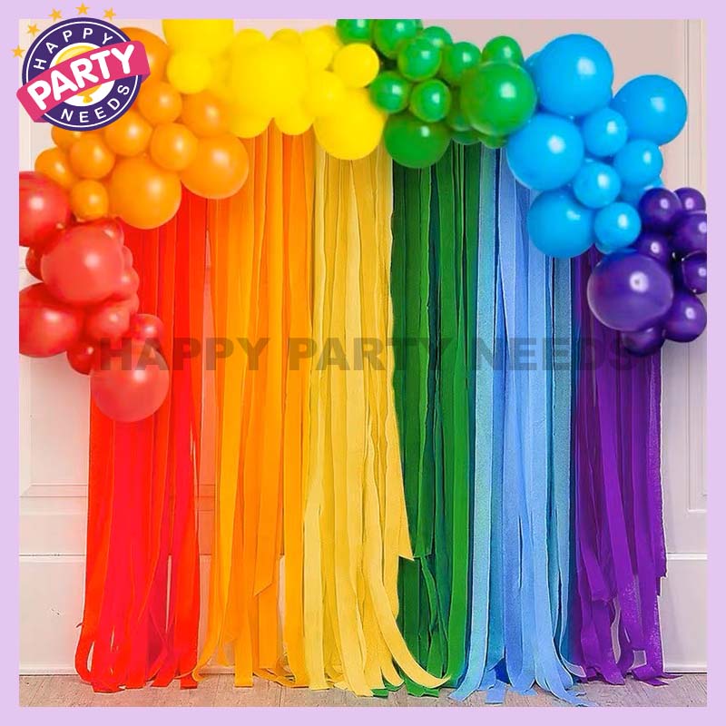 Rolls Crepe Paper Streamer Paper Curtain Garland Backdrop Parties