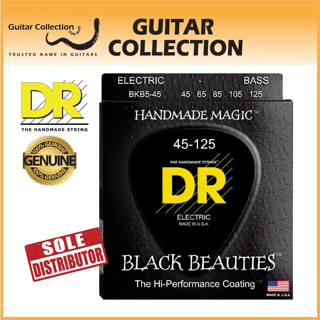 Corde Per Basso A 5 Corde DR Strings Black Beauties | Misure 45-125 | Nero - Foto 6