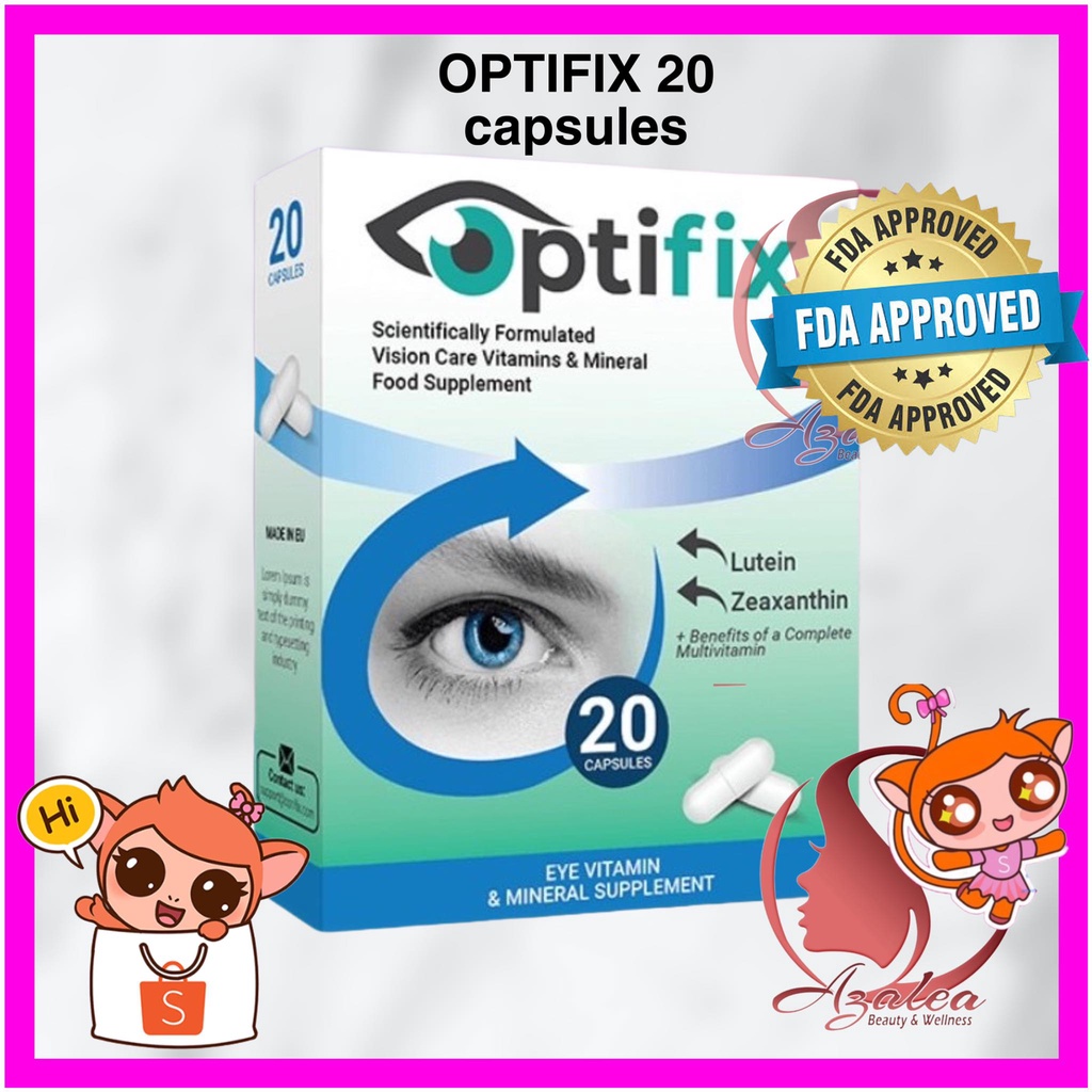 Authentic Optifix Eye Vision Care Supplement 20 Capsules | Shopee ...