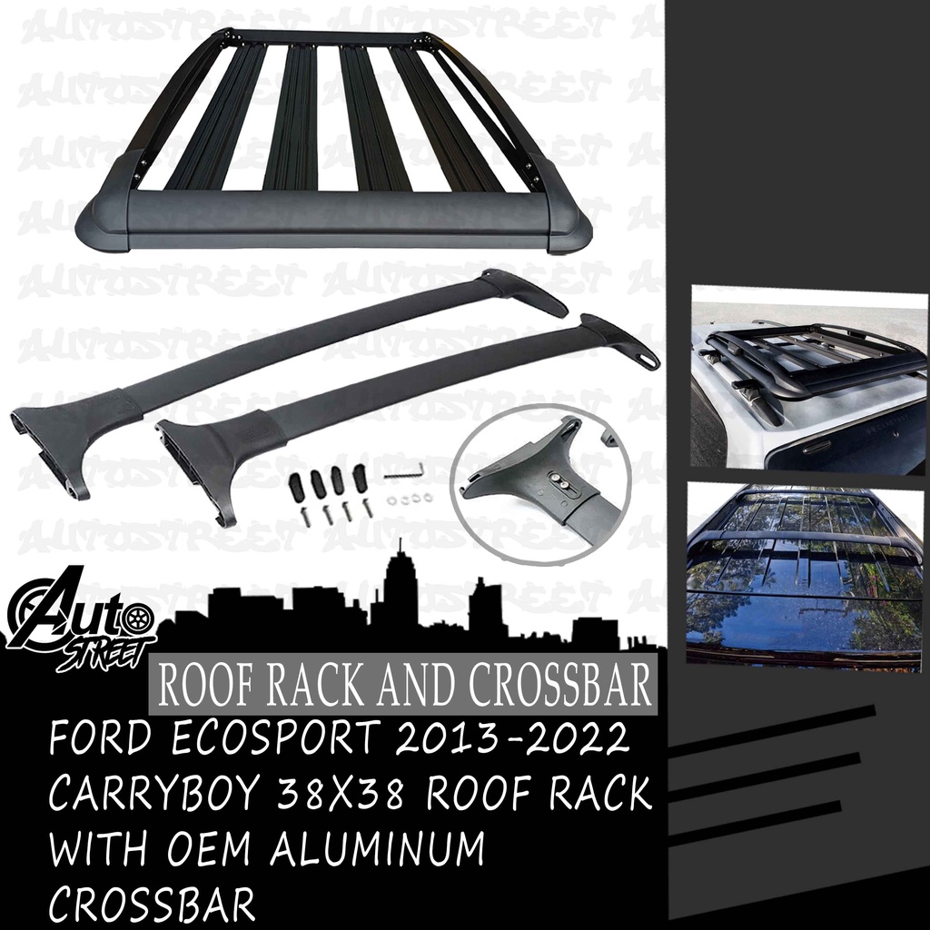 Ford Ecosport 20132022 CARRYBOY 38x38 Roof Rack Bundle (Black) with