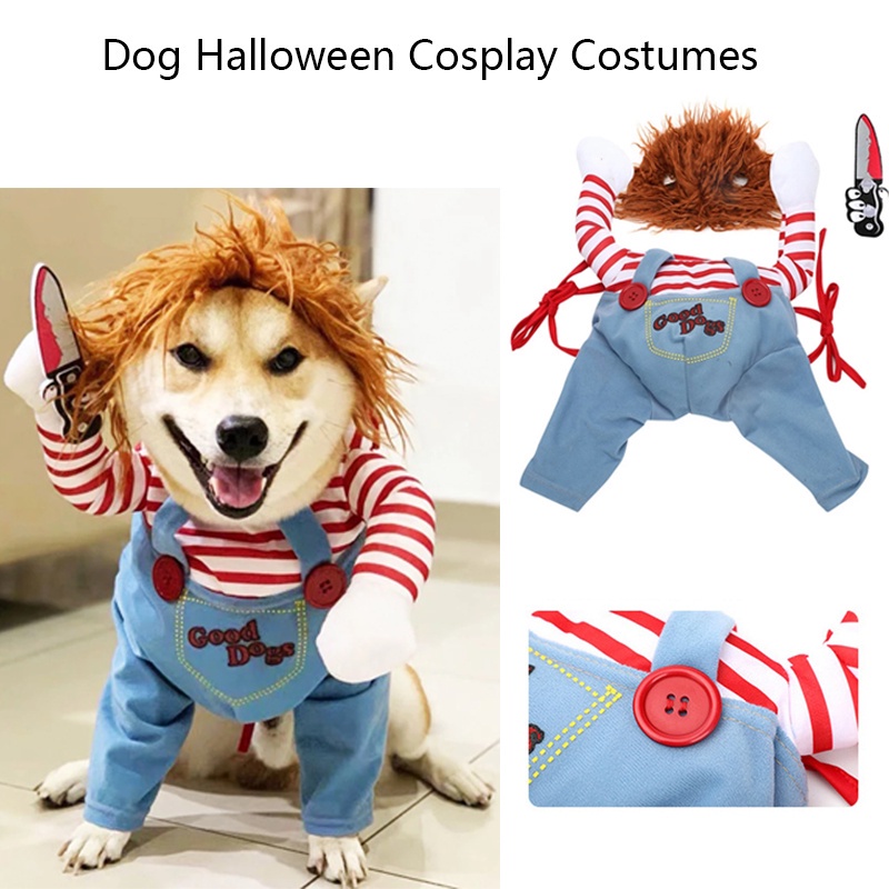 【COD】Dog Funny Clothes Pet Halloween Cosplay Costumes Dog