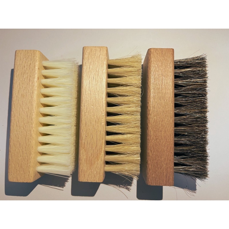 Pig Hair Waxing Brush Hard Bristle Brush Shoe Surface Cleaning