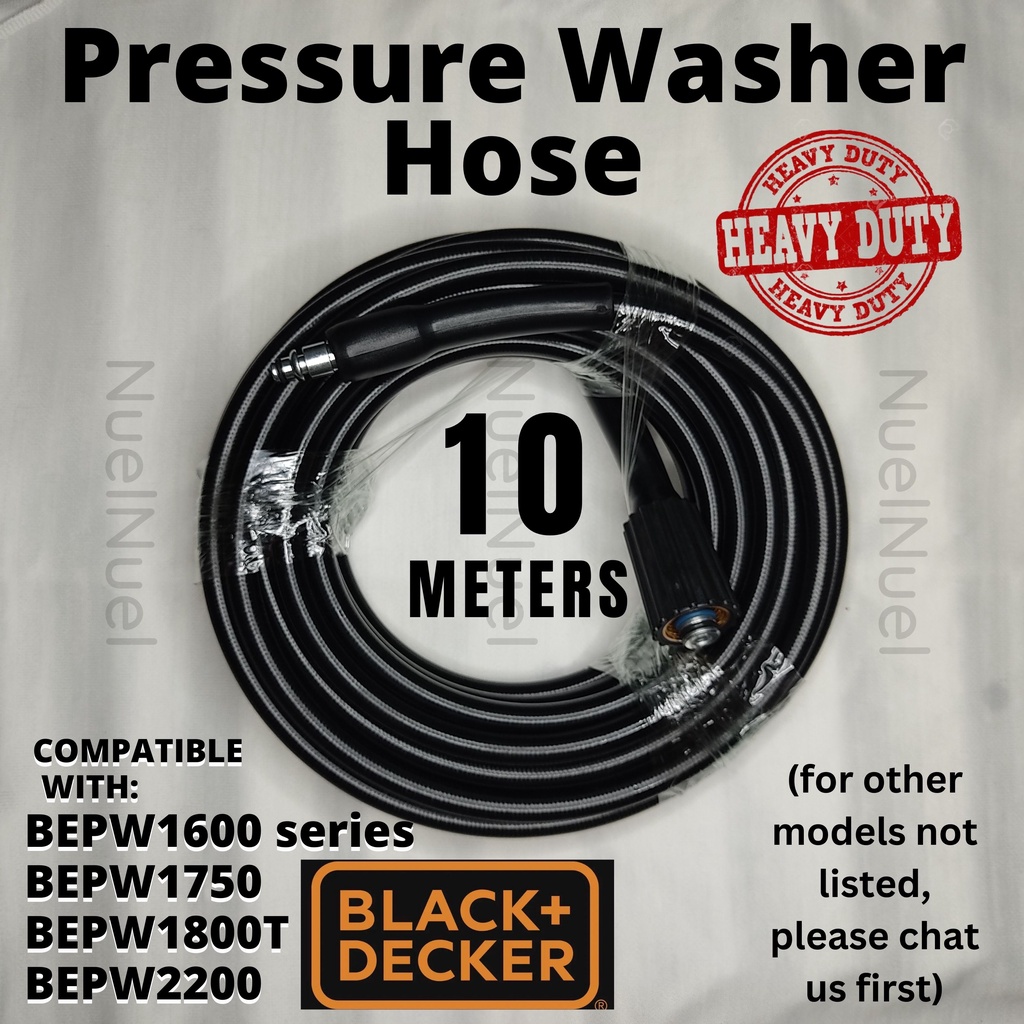 BEPW models BLACK AND DECKER PRESSURE WASHER HOSE REPLACEMENT 10METERS