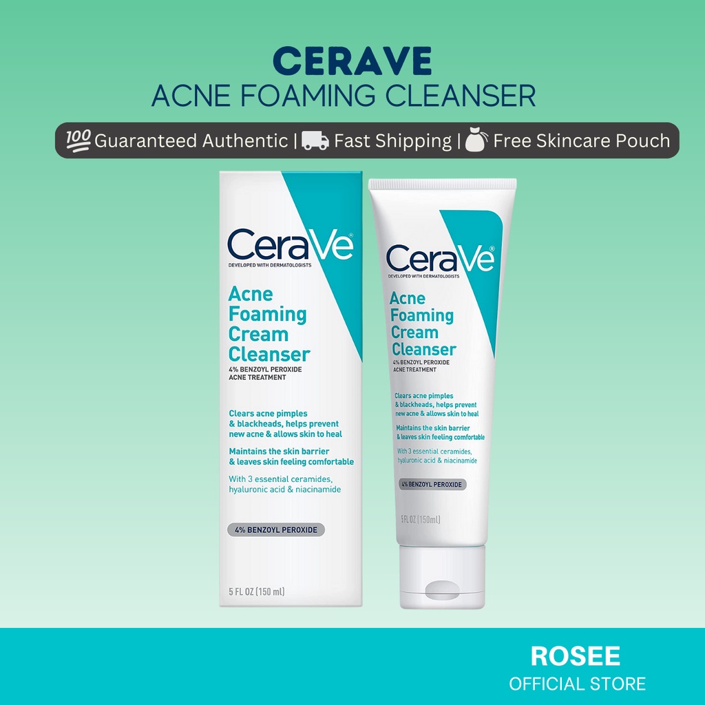 Cerave Acne Foaming Cream Cleanser Shopee Philippines