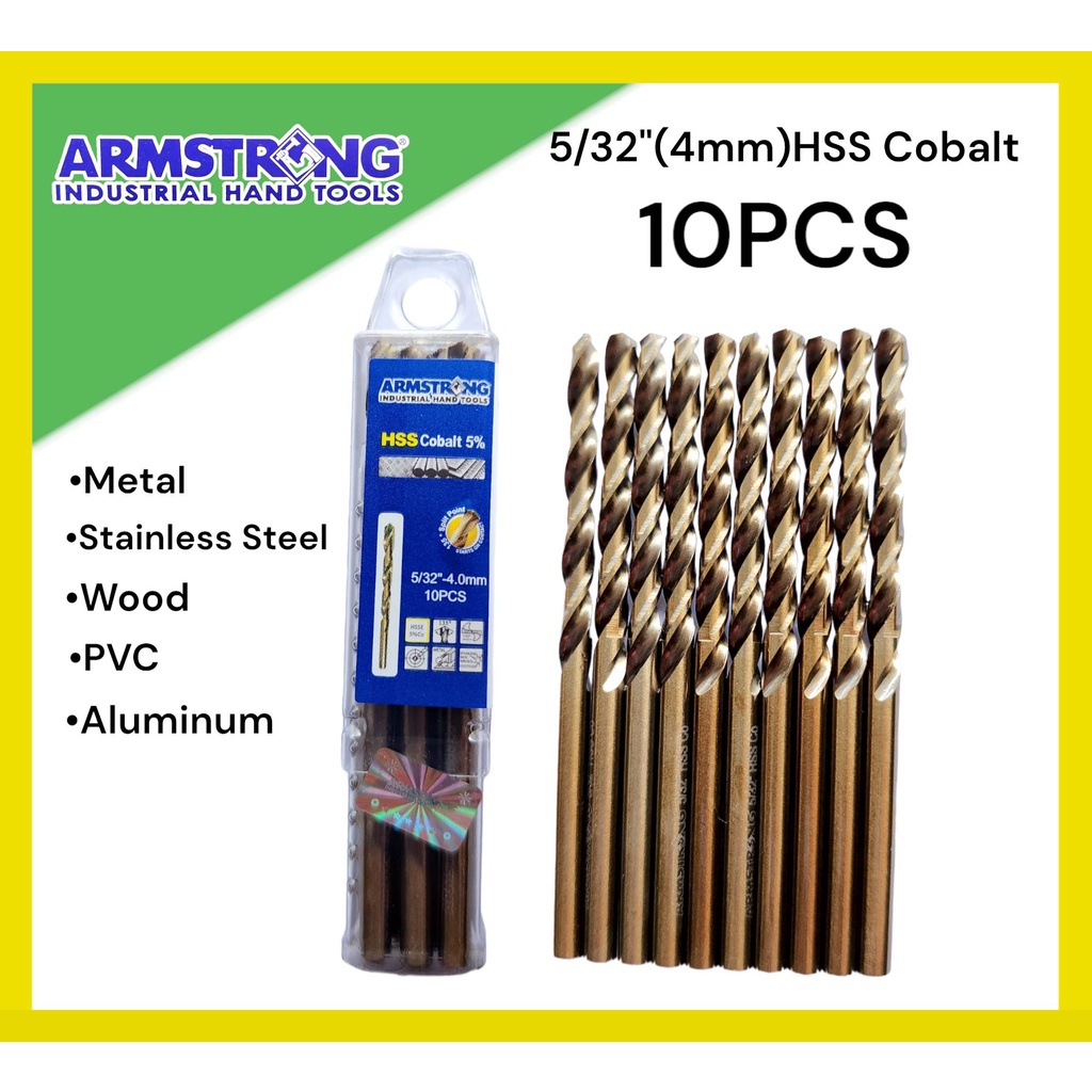 Armstrong HSS Cobalt Drill Bit 5/32