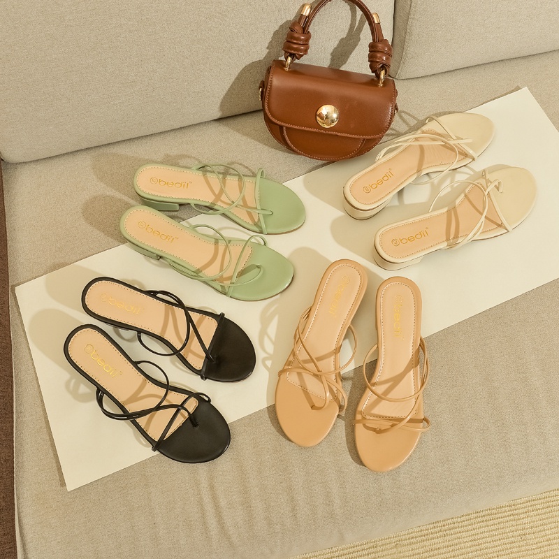【rudu.ph】Multi thin strap string slip on sandals for women | Shopee ...