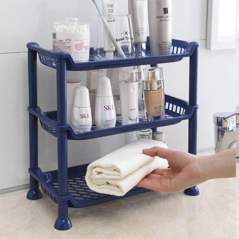 3-Layer Sturdy Plastic Storage Rack Kitchen/Desktop/Toilet/Room Small ...