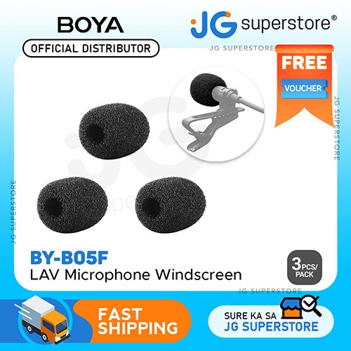 Boya BYB05F Foam Windscreen for Lavalier Microphone Lapel Mic (Pack of 3) JG Superstore