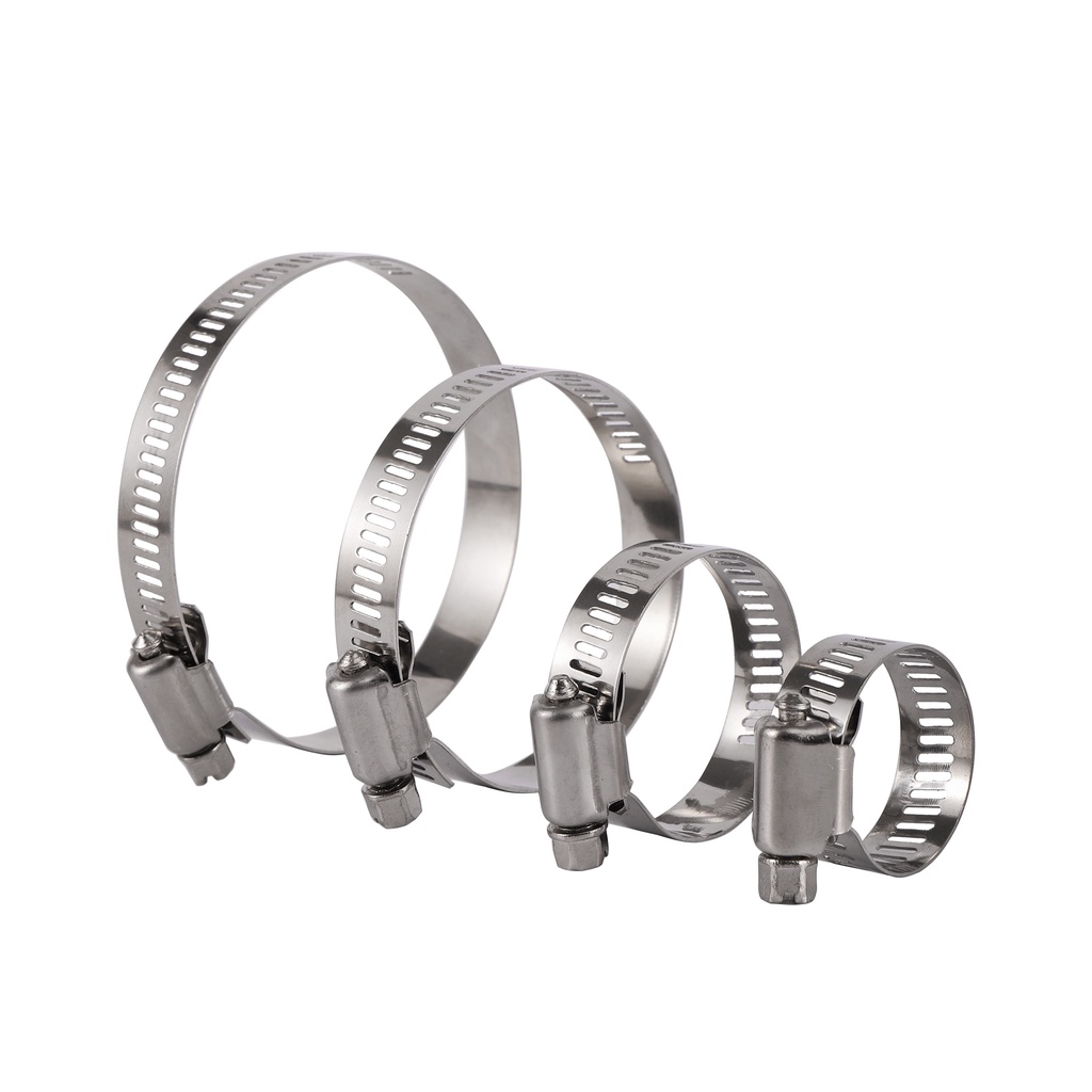 Pipe Clamp 201 Stainless Steel Hose Clips Screw Worm Drive Clamp 13311mm Water Pipe Fastener