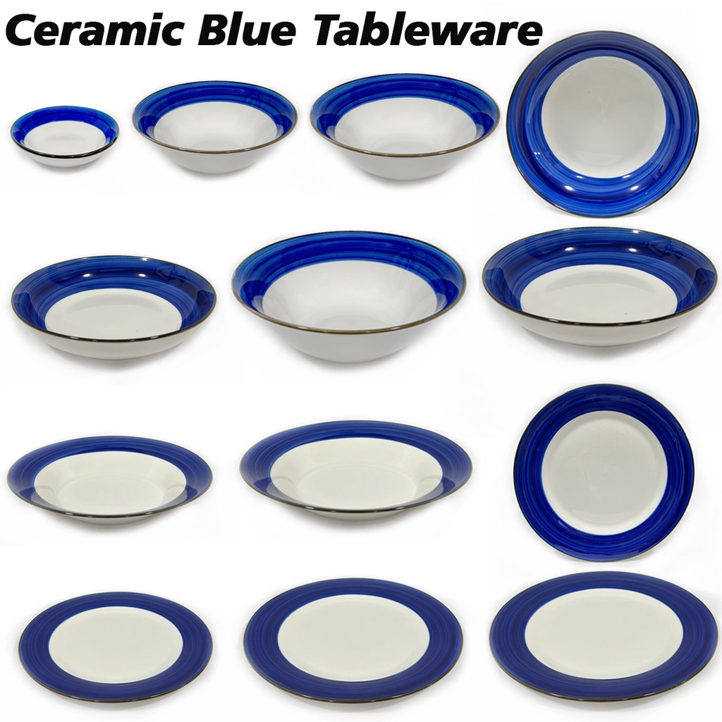 GARDEN BLUE Tableware plate bowl soup bowl rice bowl Glass ware