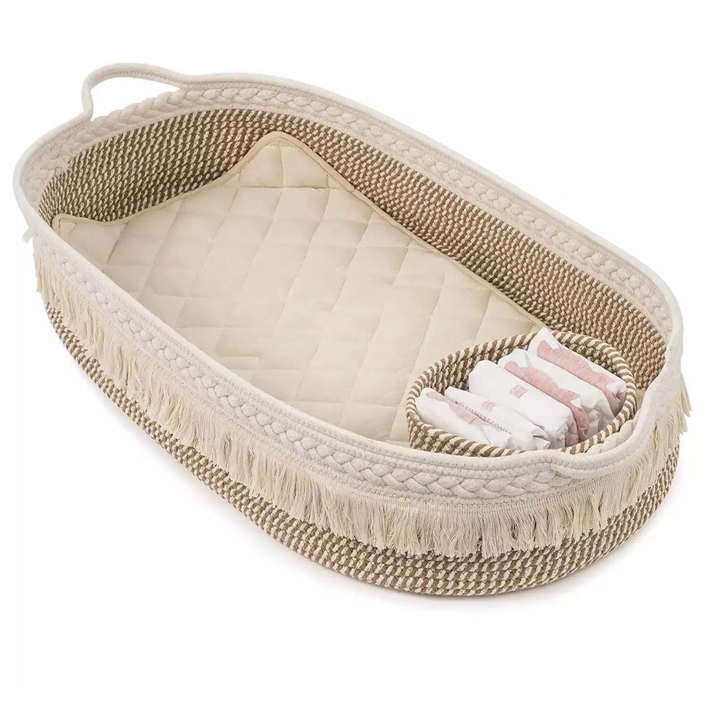 Baby Changing Moses Basket, Moses Bed with Removable and Washable Pad