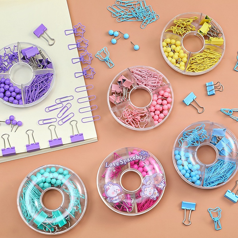 Cat Heart Metal Paper Clip Candy Color Binder Clips For Book Decorative ...