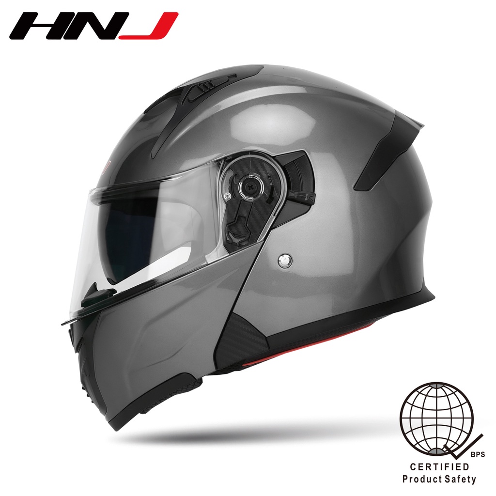 Hnj Ym Plain Modular Helmet Full Face Helmet For Motorcycle