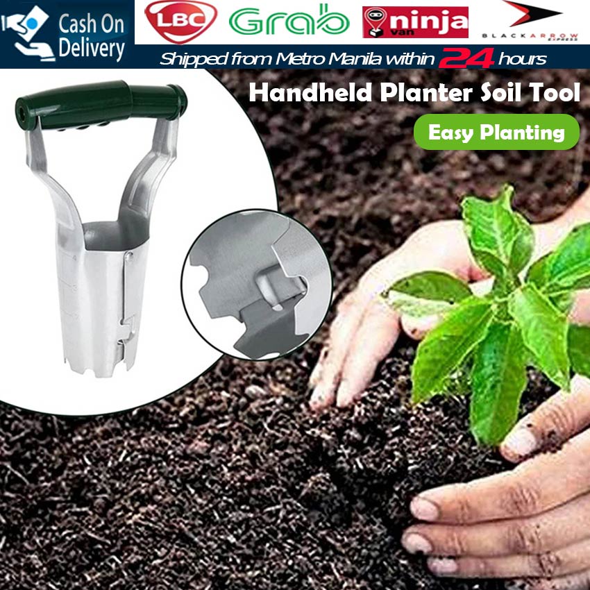 Automatic Hand Bulb Planter with Depth Mark Gardening Tools for Soil Digger Seed Plant Seedling