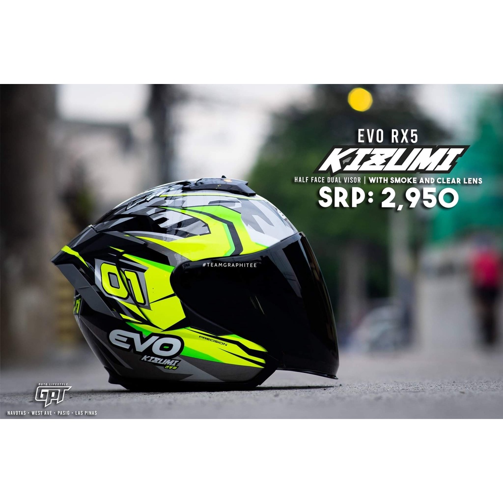 Evo Rx 5 Open Face Dual Visor Kizumi Shopee Philippines 