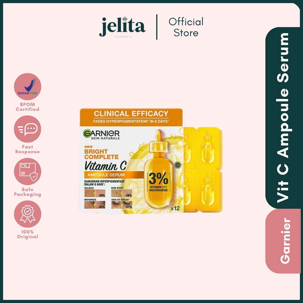 Garnier Bright Complete Ampoule Vitamin C Hyperpigmentation Serum3X1
