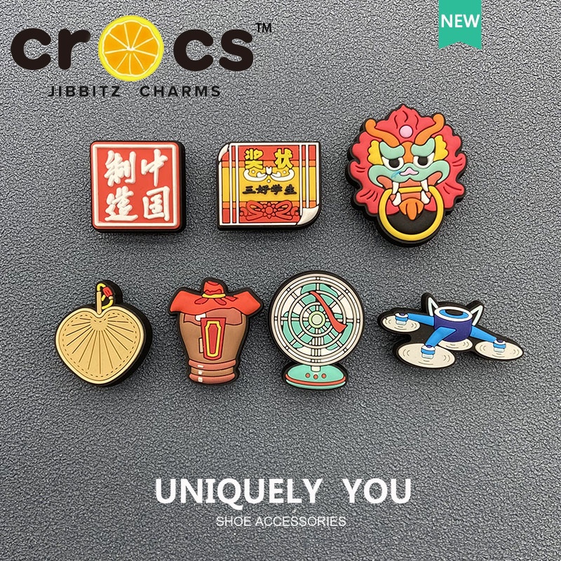 Crocs jibbitz charms Chinese Elements Series Shoes Flower Hole